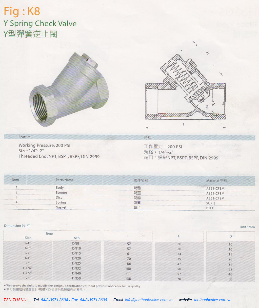 LỌC CHỮ Y NỐI REN INOX 316-304